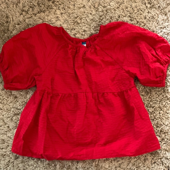 Red peplum top - Picture 1 of 2
